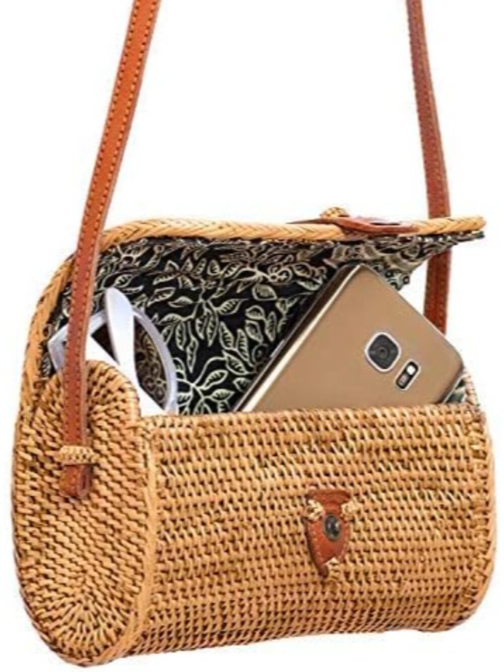 Rattan Bags for Women - Handmade Wicker Woven Purse Handbag Circle Boho Bag Bali - Picture 2 of 6